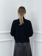 Maglia Vulcano Over Paillettes 7366 Nero