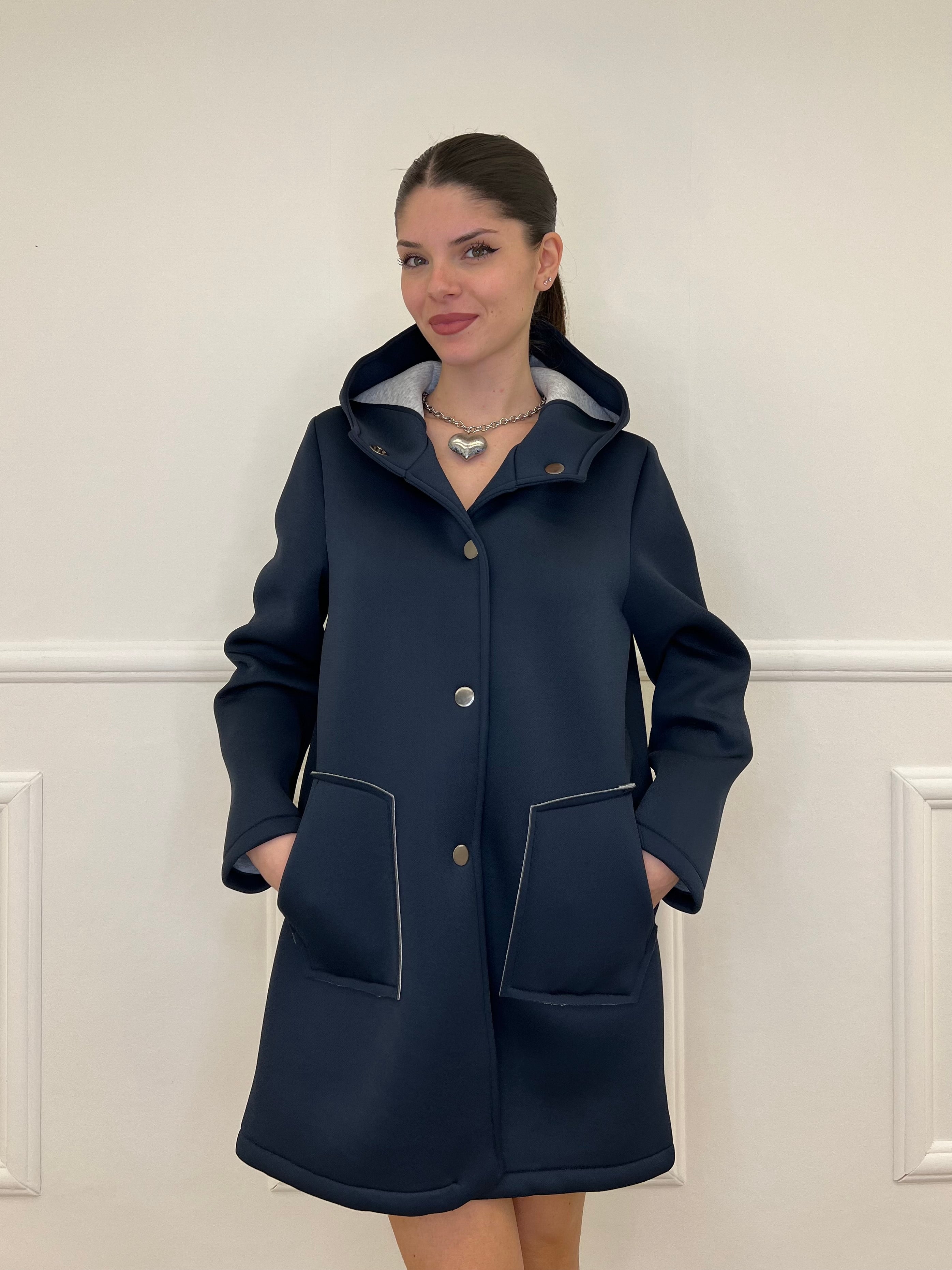 Cappotto Neoprene 1578 Blu