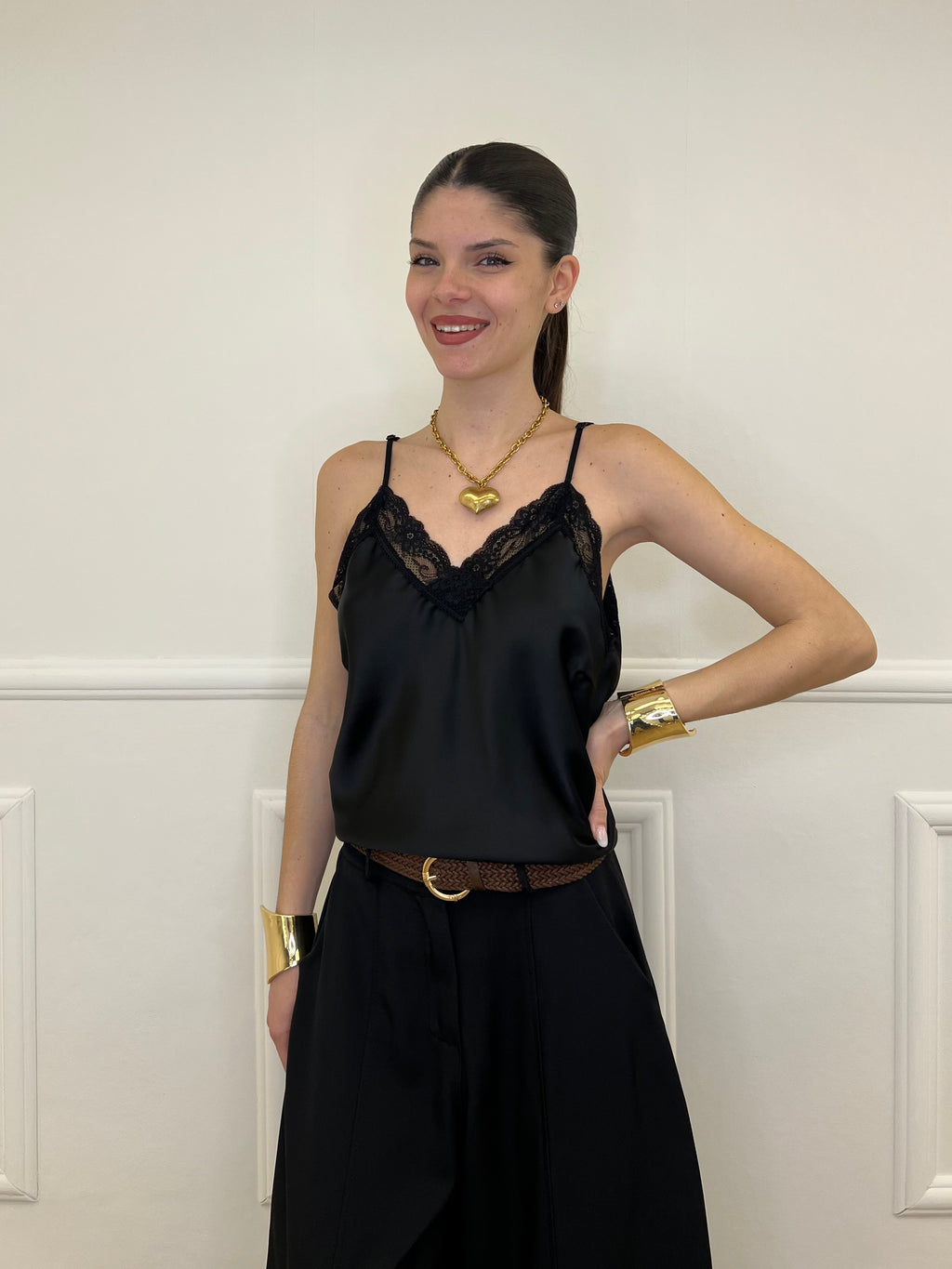 Top Satin Pizzo 1542