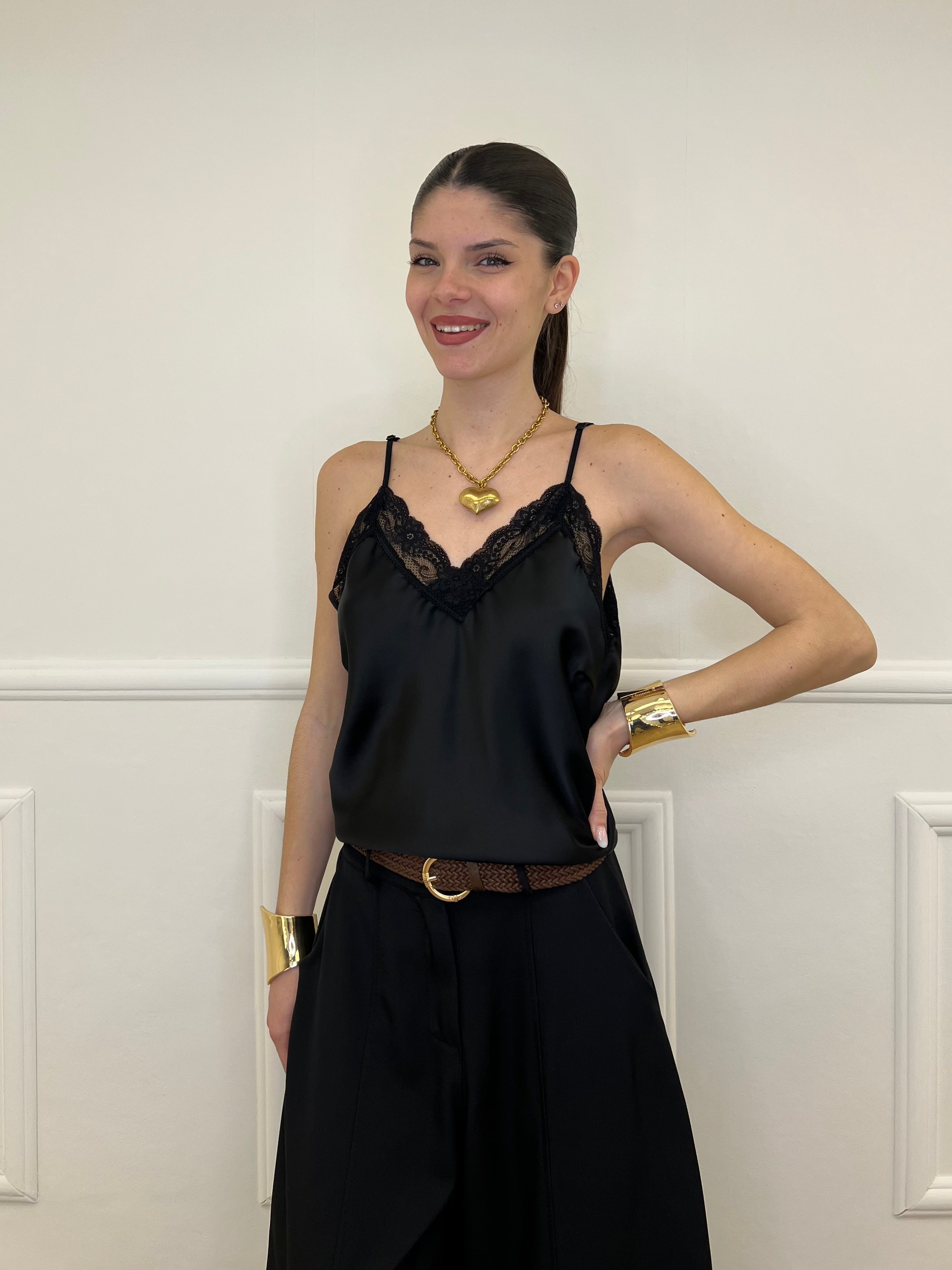 Top Satin Pizzo 1542