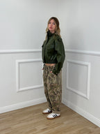 Pantalone Cargo Camouflage in Canvas 23084