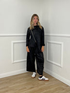 Pantalone Gaucho Baggy Used 4840 Nero
