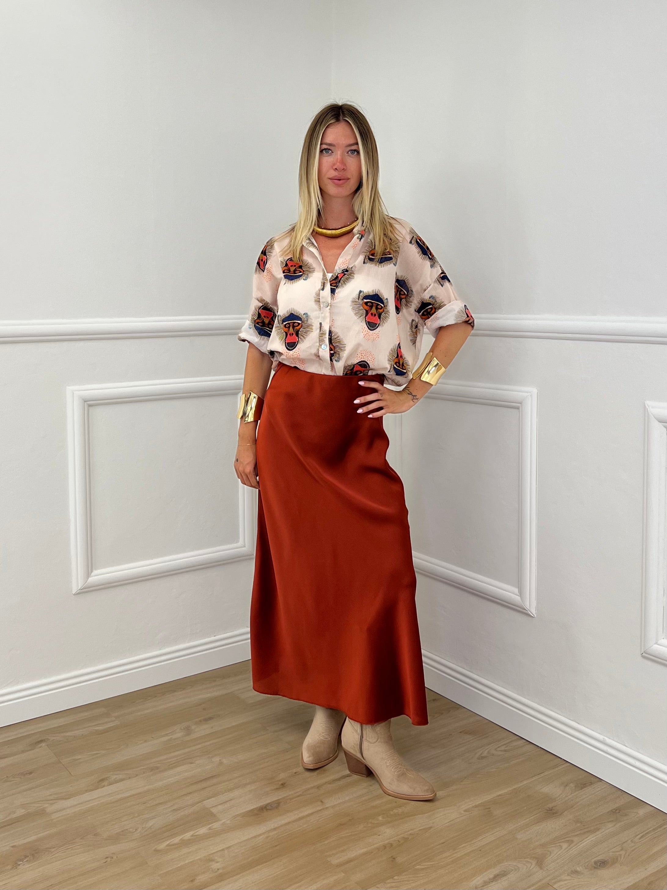 Longuette In Satin 2236 Rame