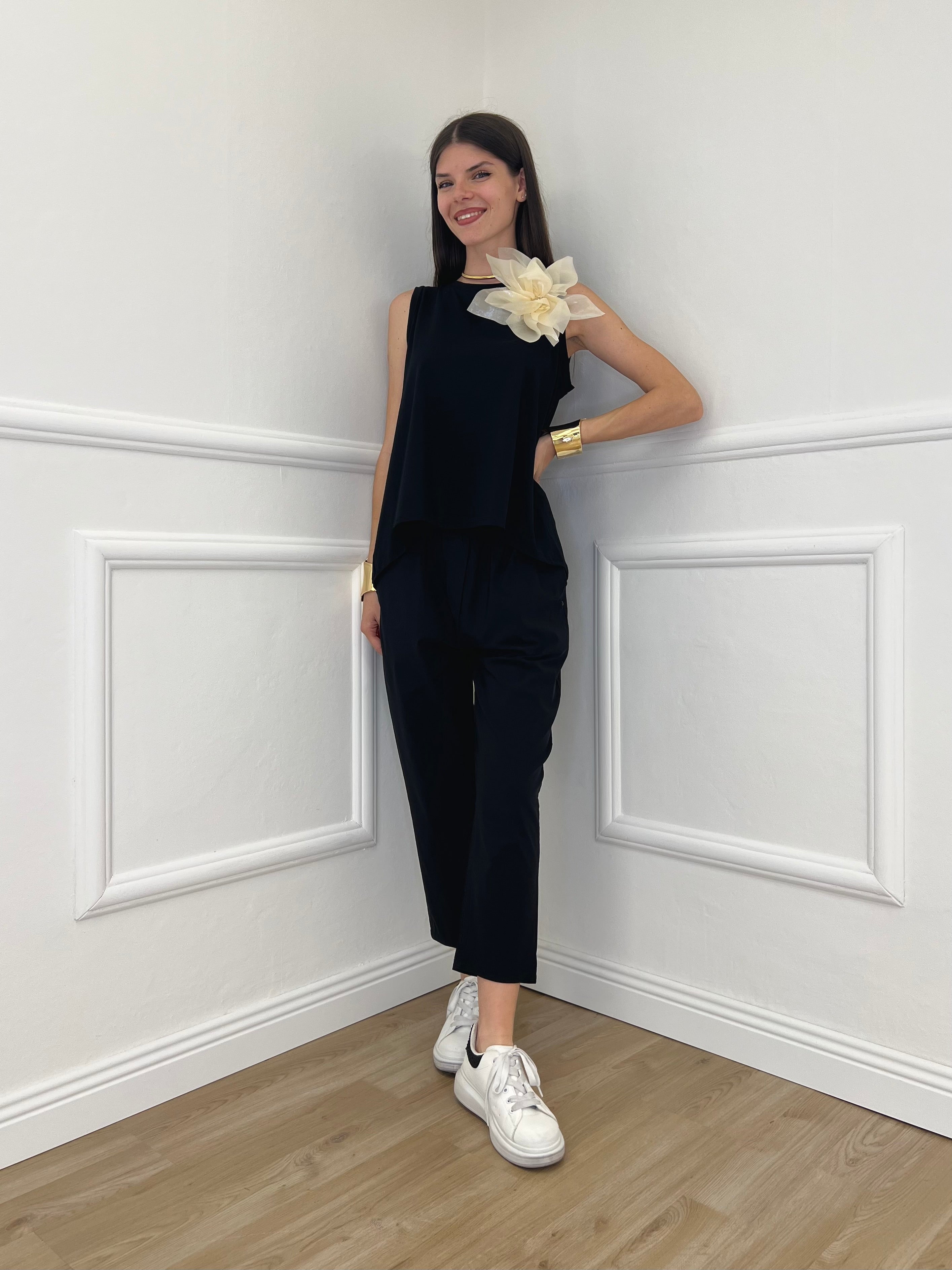 Pantalone Regular Bengalina 9230 Nero