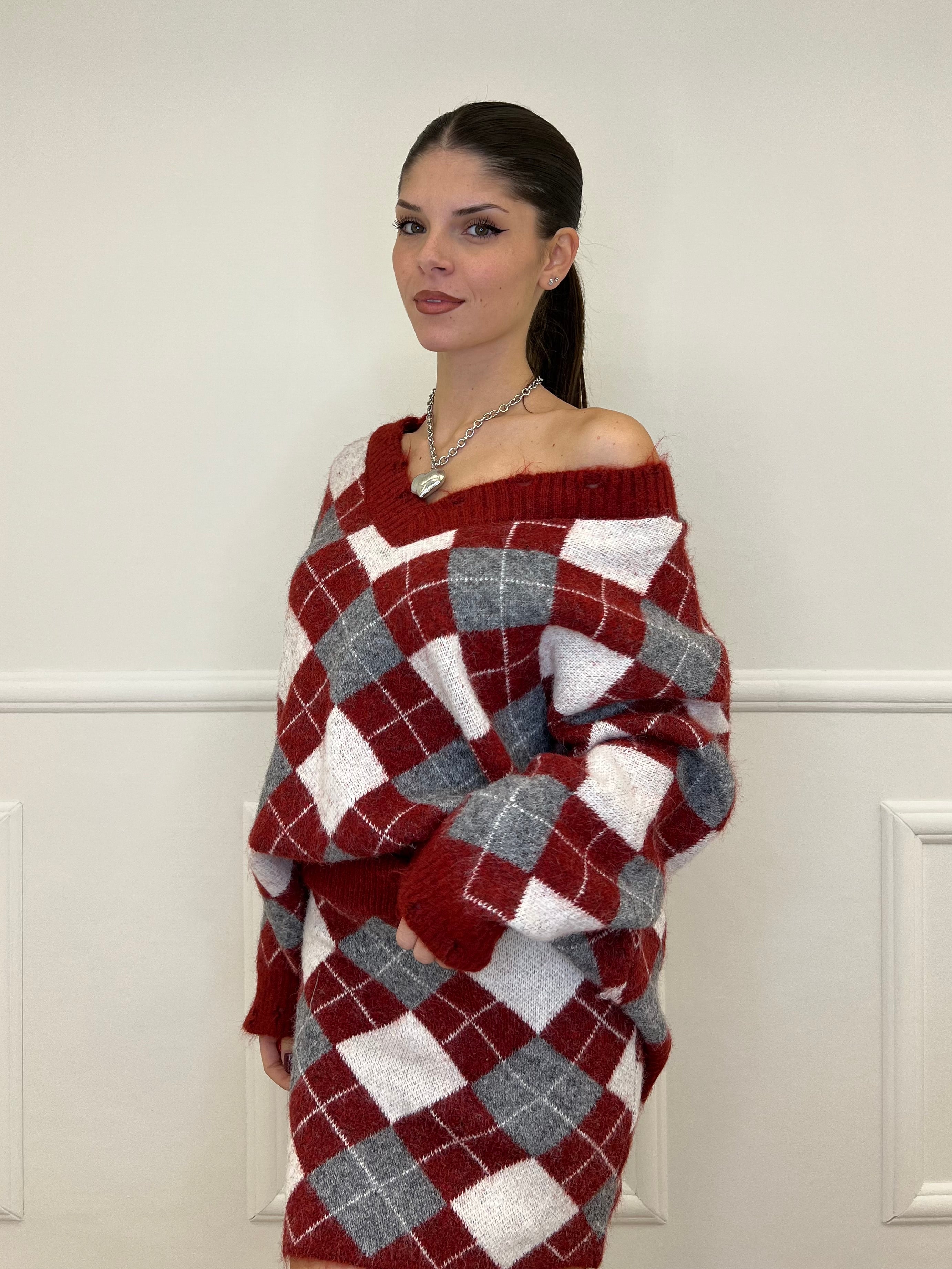 Completo Losanghe 2595 Burgundy