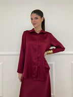 Camicia Satin 1081 Bordeaux