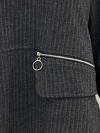 Felpa Regimental Asimmetrica 42651 Grigio