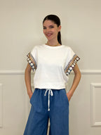 T-shirt Con Passamaneria 3386-1 Bronzo