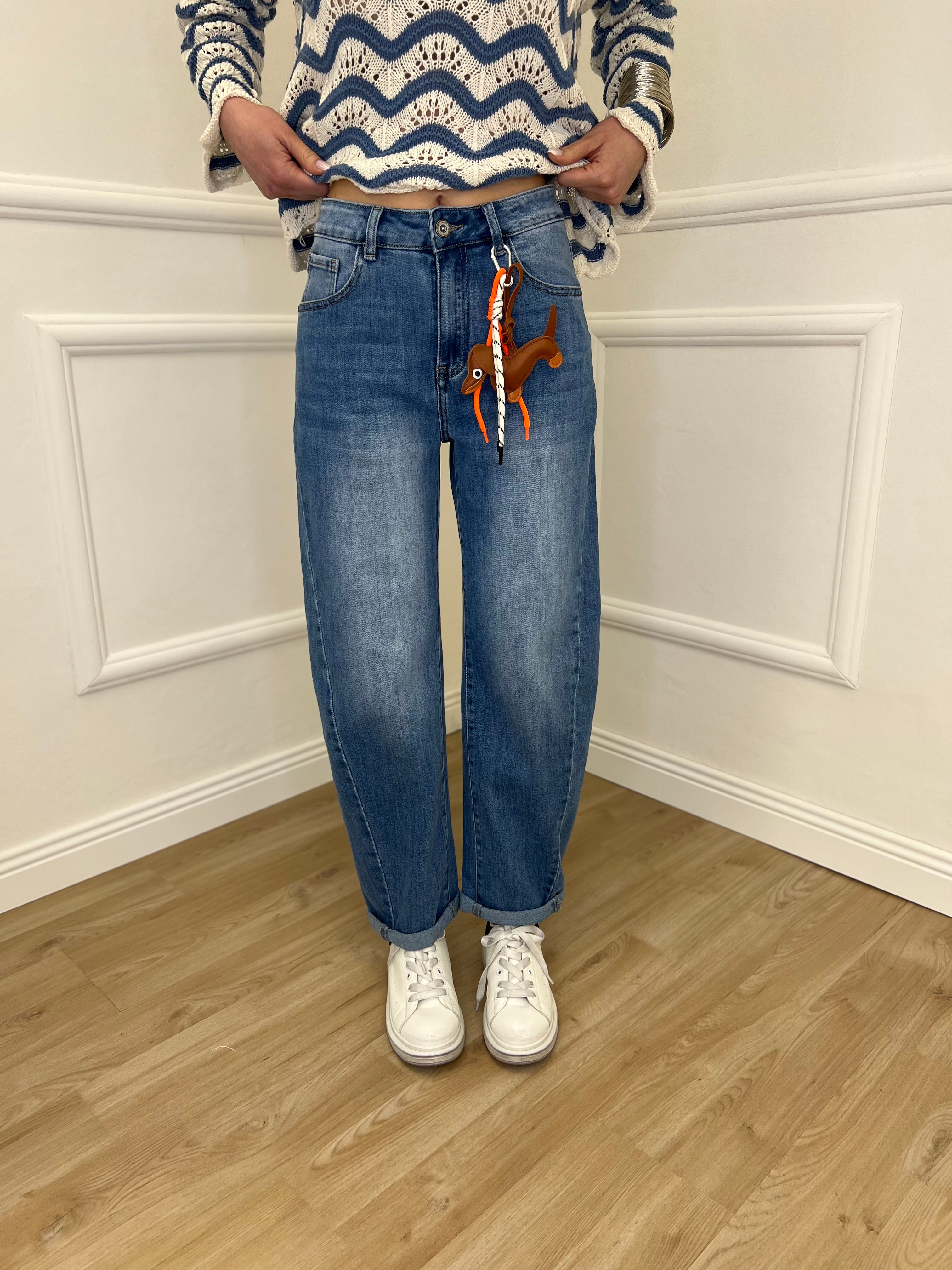 Jeans Balloon Slim 9319 Azzurro