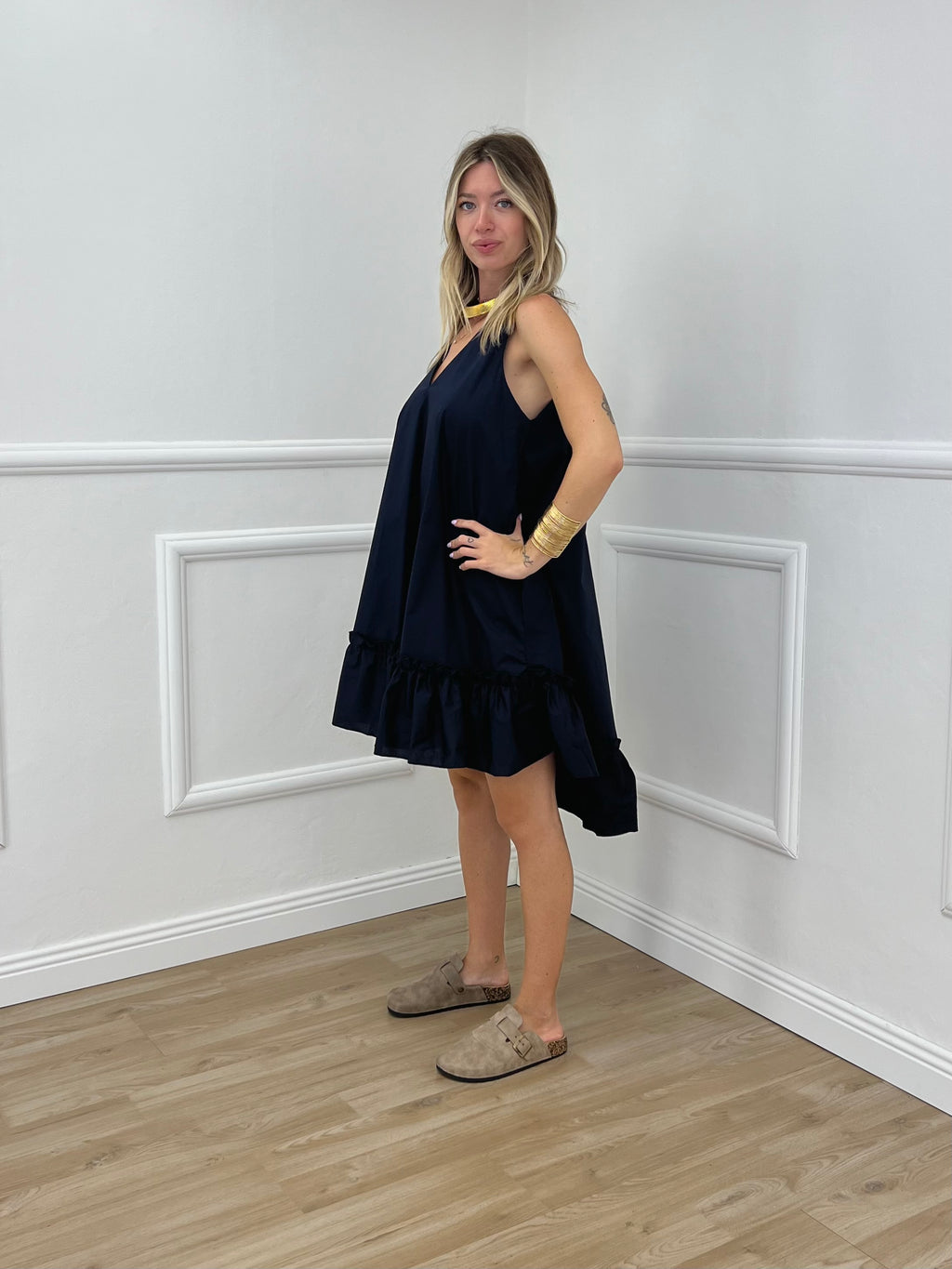 Abito Popeline Balza 20881 Blu
