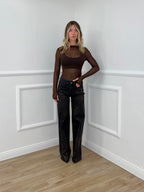 Maglia Tulle Lumina LC260454 Marrone