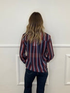 Camicia in Tencel a Righe 3957 Blu