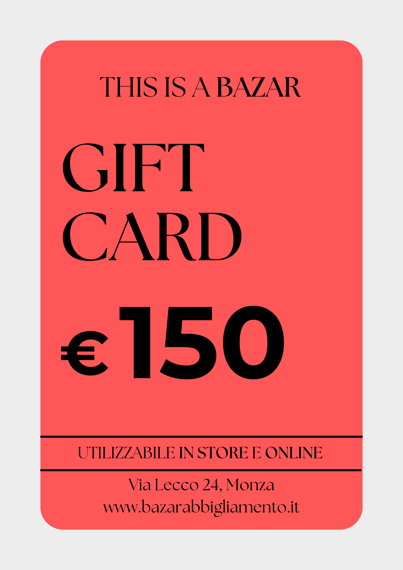 BAZAR GIFT CARD